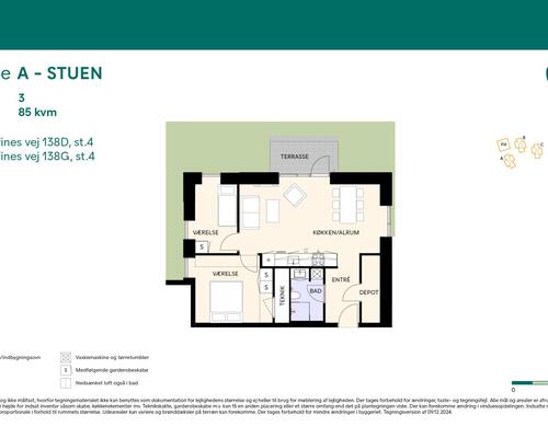 3 værelses lejlighed i Birkerød