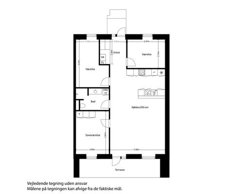 4 værelses hus i Borup