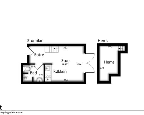 1 værelses lejlighed i Silkeborg