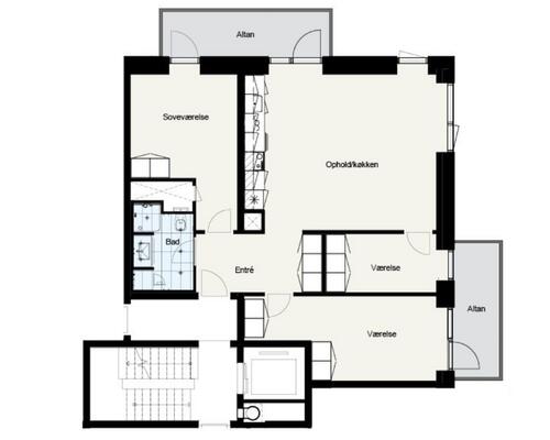 4 værelses lejlighed i København S