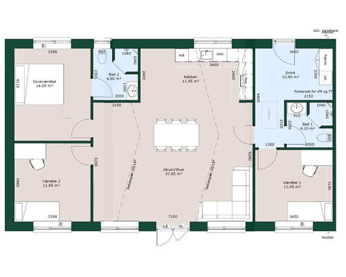 4 værelses hus i Helsinge