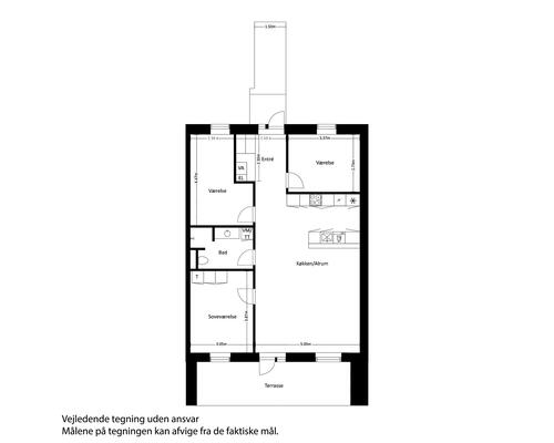 4 værelses hus i Borup