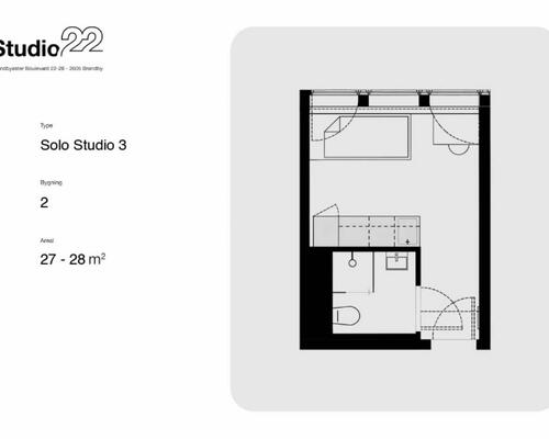 1 værelses lejlighed i Brøndby