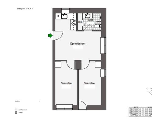 3 værelses lejlighed i Odense C