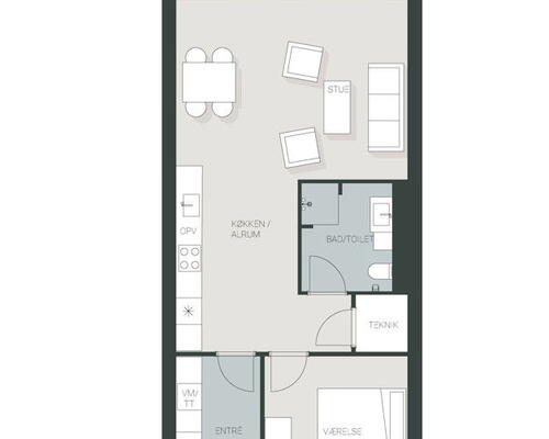 2 værelses lejlighed i Stenlille