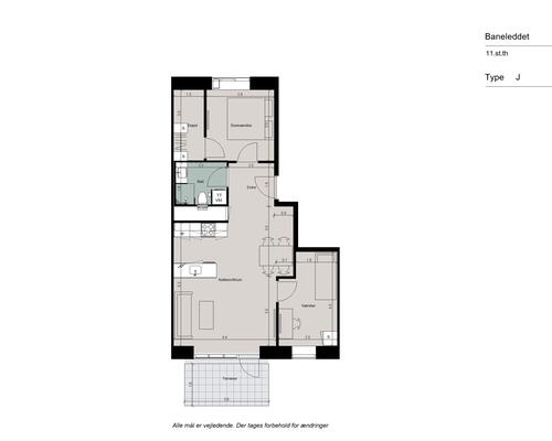 Fin 3-værelses med hyggelig terrasse ud mod gården - Gulvarme i hele boligen!