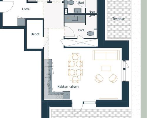 4 værelses lejlighed på Mudillesvej i Brøndby udlejes