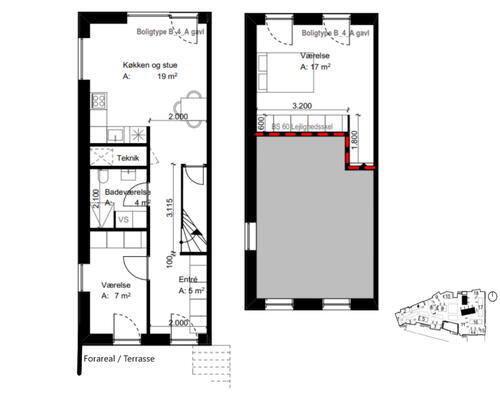 Stor 3-værelses lejebolig i 2 plan - centralt placeret i Vanløse