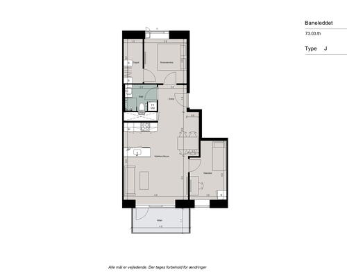 Indbydende og lys 3-værelses bolig med stor sydvendt altan - Gulvarme i hele boligen! Ingen bindingsperiode