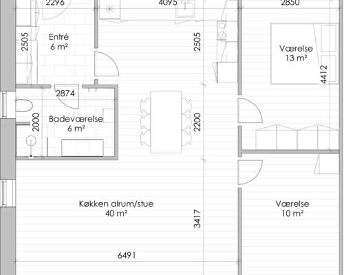 Nyere rækkehus m carport