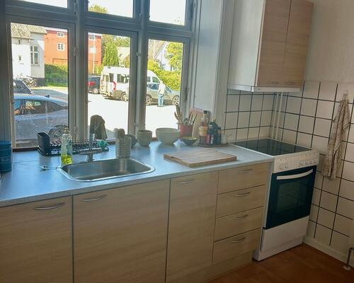 Flot 2. værelses lejlighed i stueetagen