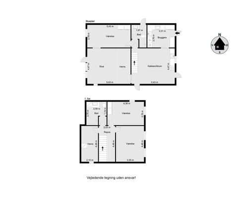 5 værelses hus i Kokkedal
