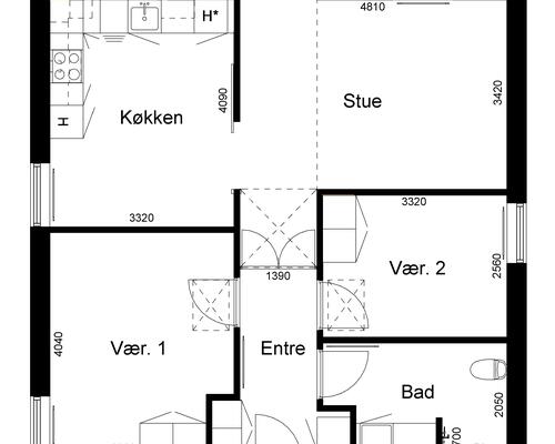 3 værelses lejlighed i Tjele