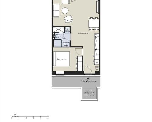 2 værelses lejlighed i Haslev