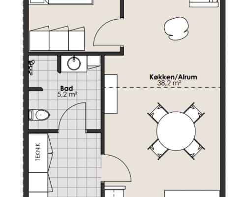 2 værelses hus i Silkeborg