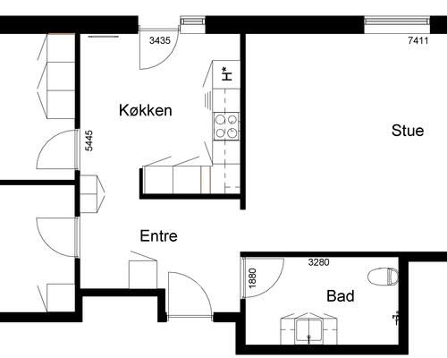 3 værelses lejlighed i Ans By