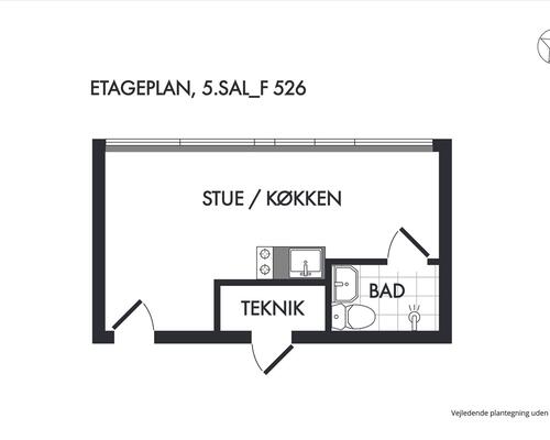 1 værelses lejlighed i Frederiksberg
