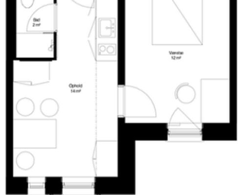 Attraktiv og moderne studie bolig i socialt miljø
