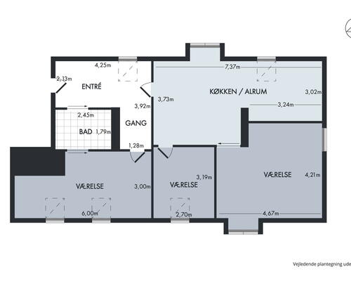 3 værelses lejlighed i Odense C