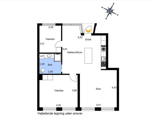 3 værelses lejlighed i Skælskør