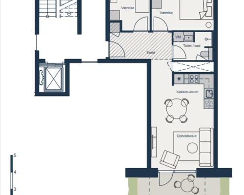 3 værelses lejlighed på Slangerupgade i Hillerød udlejes