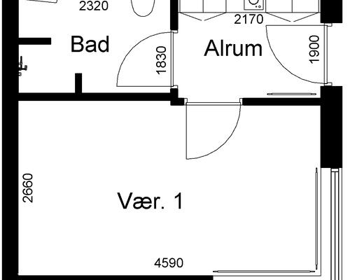 2 værelses lejlighed i Vrå