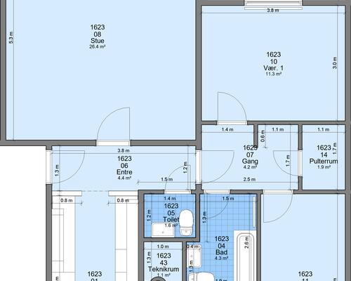 3 værelses lejlighed i Randers NV