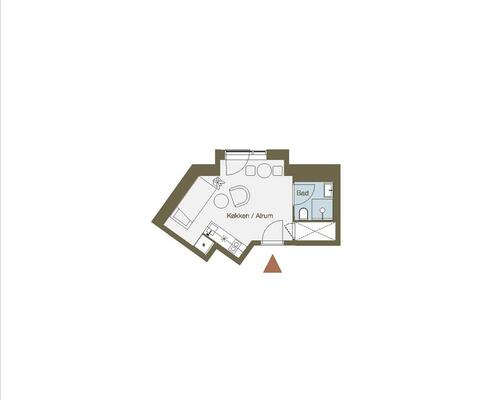 1 værelses lejlighed i København Ø