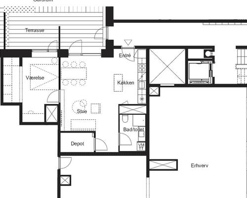 1 værelses lejlighed i Valby
