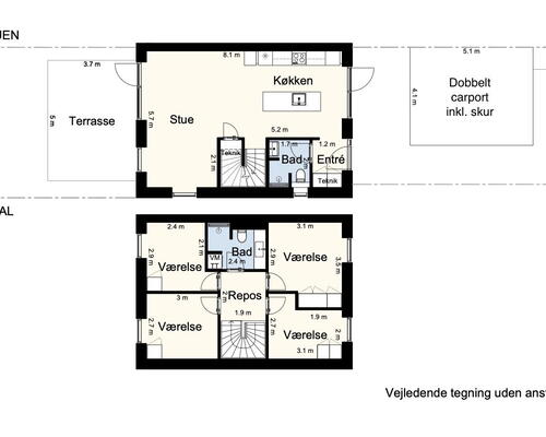 5 værelses hus i Klarup