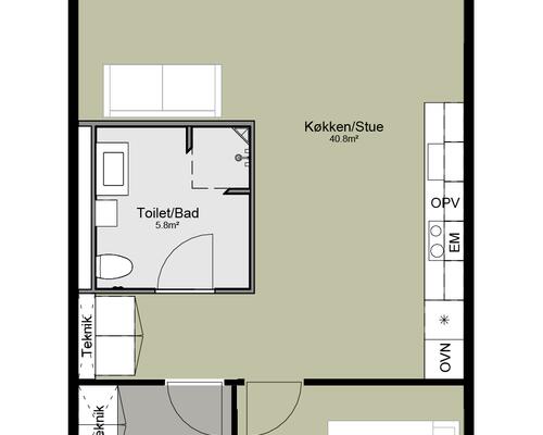 2 værelses hus i Silkeborg