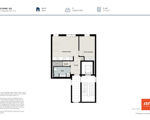 2 værelses lejlighed i Odense C