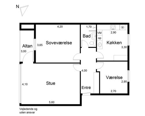 3 værelses lejlighed i Viby J