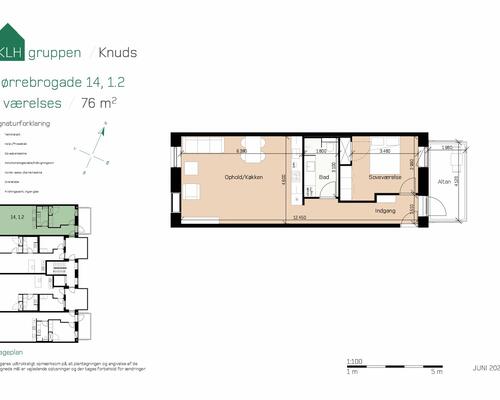 2 værelses lejlighed i Århus C