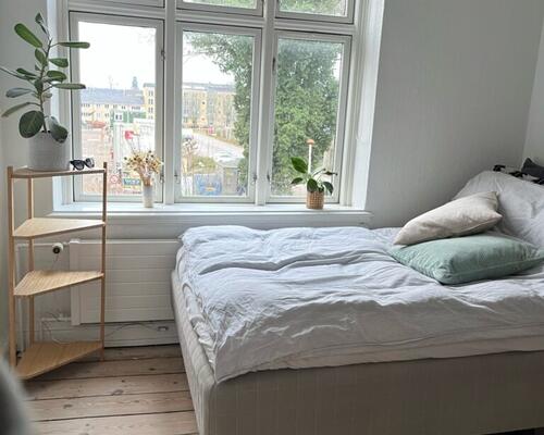 Hyggelig 2-værelses lejlighed med New Yorker-væg