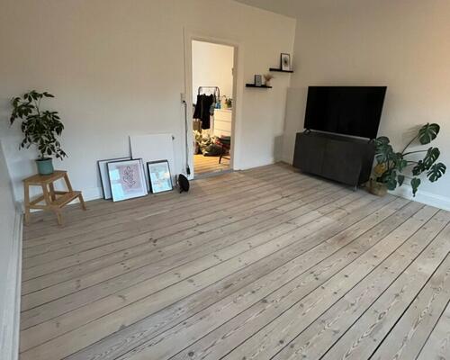 Hyggelig 2-værelses lejlighed med New Yorker-væg