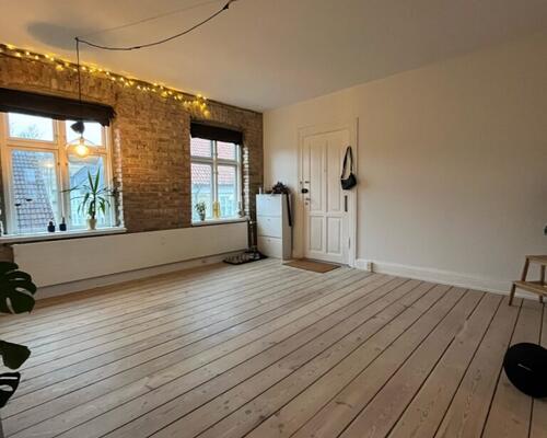 Hyggelig 2-værelses lejlighed med New Yorker-væg