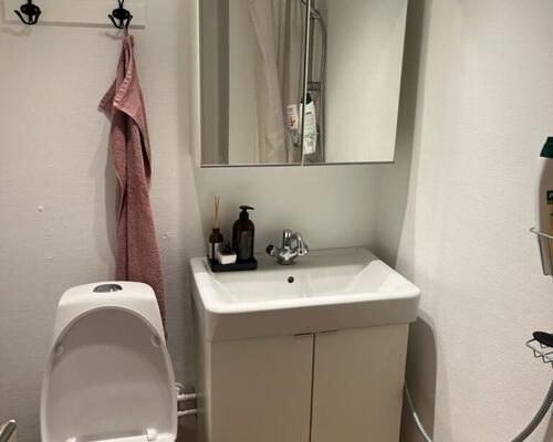 Hyggelig 2-værelses lejlighed med New Yorker-væg