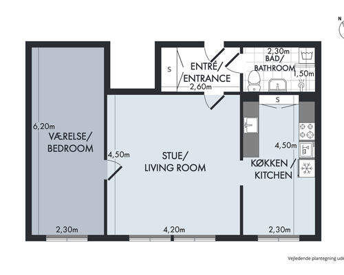 2 værelses lejlighed i Vallensbæk Strand