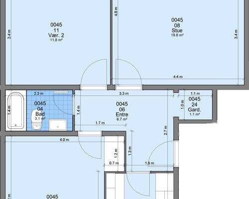 3 værelses lejlighed i Randers SV