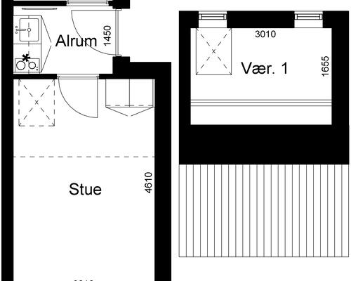 1 værelses hus i Ejstrupholm