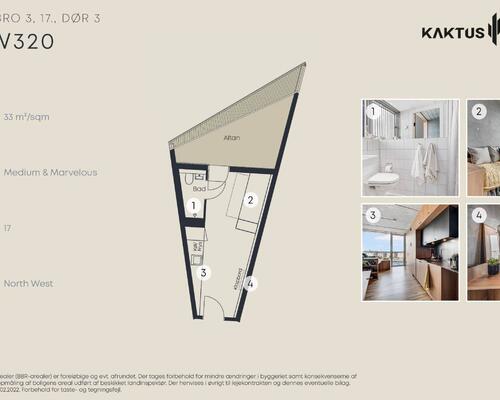 1 værelses lejlighed i København V