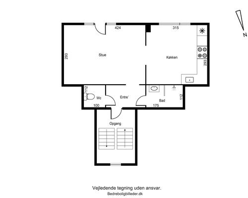 Hyggelig 1-værelses i Skolegade