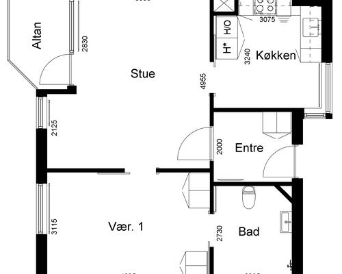 2 værelses lejlighed i Ikast