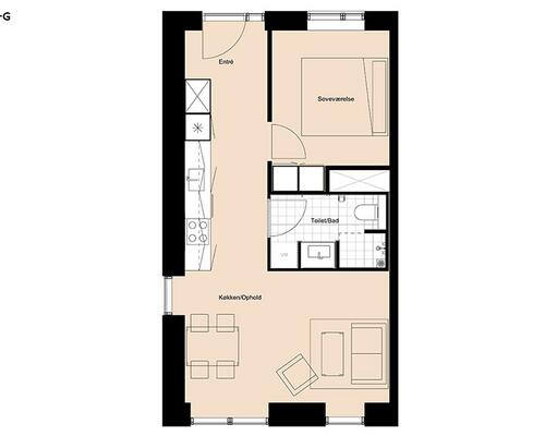 2 værelses lejlighed i Odense V