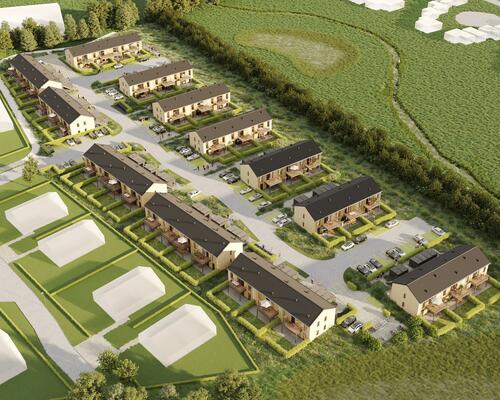 Nyopført lejlighed i naturskønt område