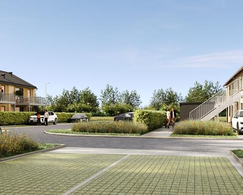 Nyopført lejlighed i naturvenlig omgivelser