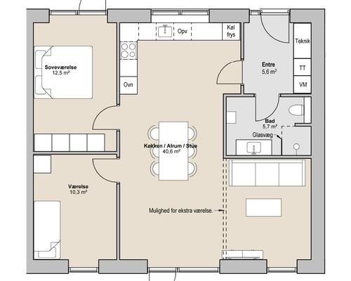 Ny opført bolig med varmepumpe