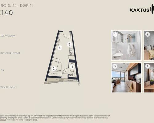 1 værelses lejlighed i København V