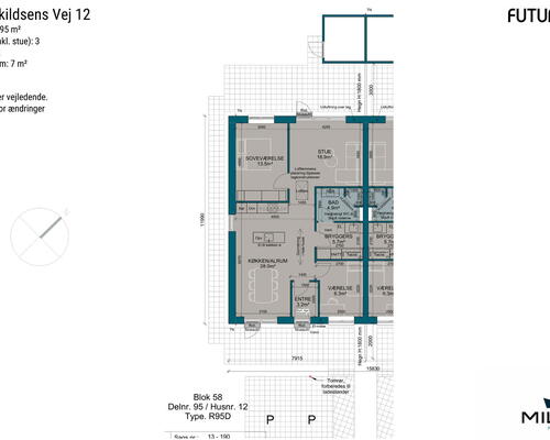 3 værelses hus i Give